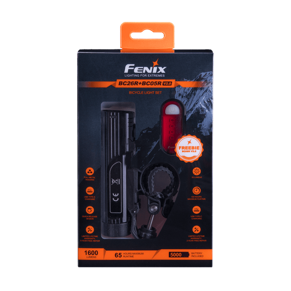 FENIX BC26R 1600L BIKE LIGHT + BC05R V2.0 SET boatyardmalaysia