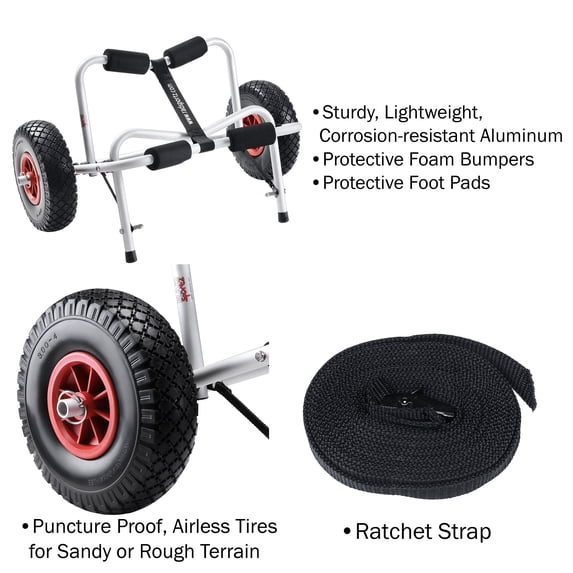 Boatyard Malaysia Kayak Trolley Red Wheel - Boatyard Malaysia