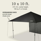Coleman 10 ft. x ft. 10 Black Oasis Lite Canopy OnePeak with Sun wall - Boatyard Malaysia