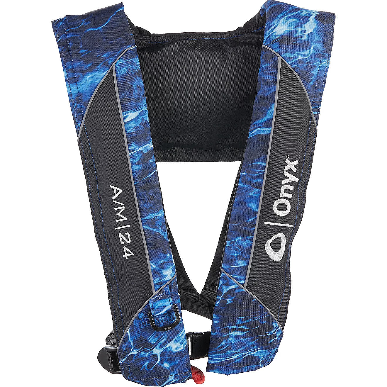 Onyx A/M-24 Automatic/Manual Inflatable Life Jacket Blue boatyardmalaysia