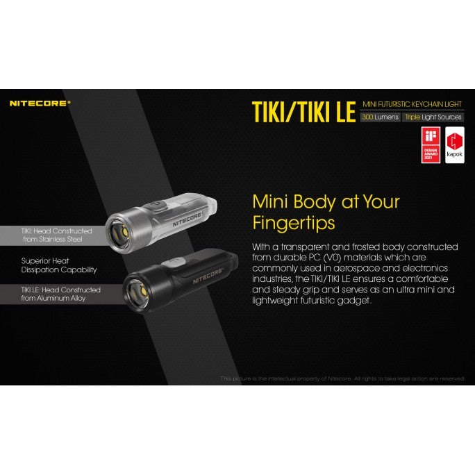 TIKI LE Black Type-C Flashlight boatyardmalaysia