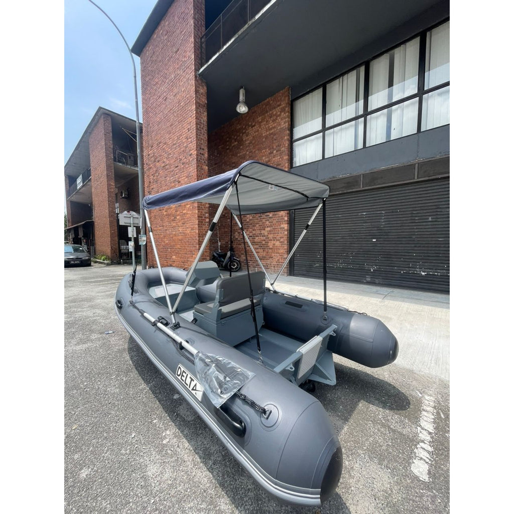Delta AL 360 Rigid Inflatable Boat with 2-Bow Bimini & ST Console boatyardmalaysia