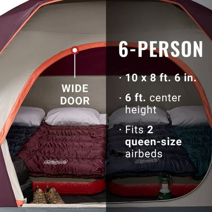6-Person Skydome Camping Tent Blackberry