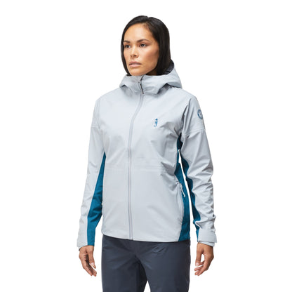 Mustang Women's Callan Waterproof Jacket Large (Mid Grey - Ocean Blue)