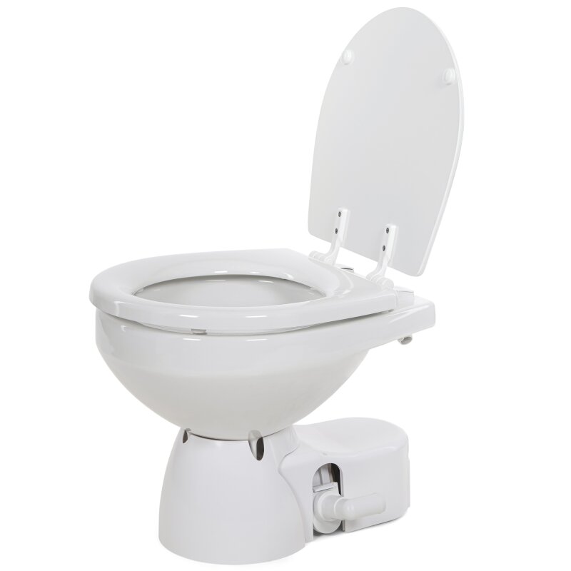 Jabsco Quiet Flush E2 Electric Toilet with Solenoid Valve, Compact Size, 12V - Boatyard Malaysia