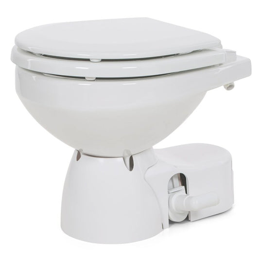 Jabsco Quiet Flush E2 Electric Toilet with Solenoid Valve, Compact Size, 12V