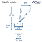 Whale Marine Mk5 Manual Sanitation Pump Thru Deck Mount - Boatyard Malaysia