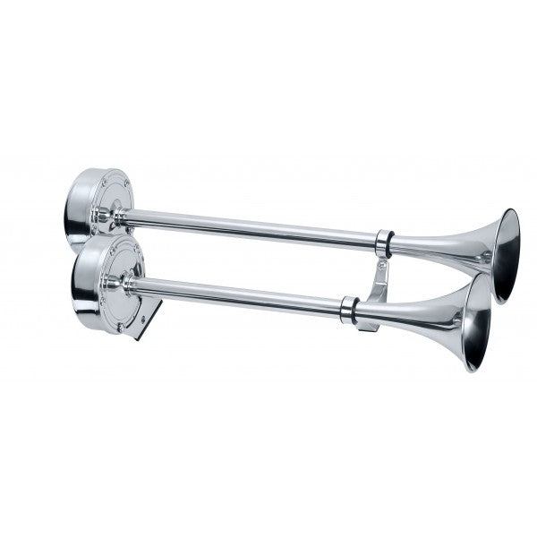 Deluxe SS Dual Trumpet Horn 12V