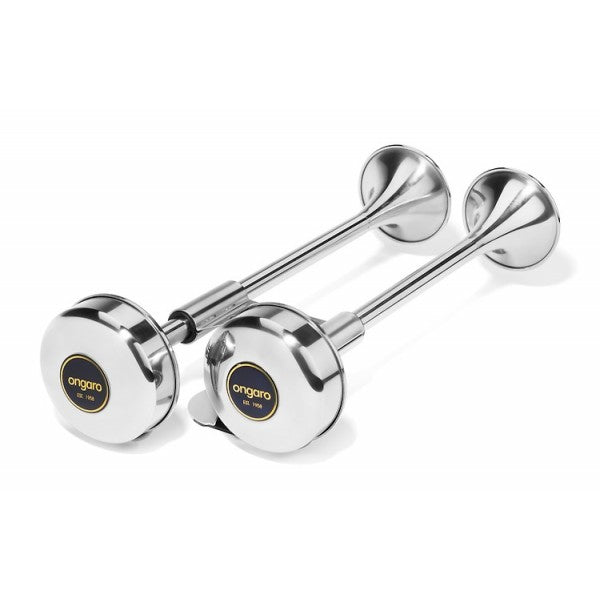 Deluxe SS Shorty Dual Trumpet Horn 12V