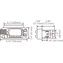 Standard Horizon GX1400 Fixed Mount VHF - Boatyard Malaysia