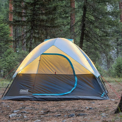 OneSource™ Rechargeable 4-Person Camping Dome Tent with Airflow System & LED Lighting
