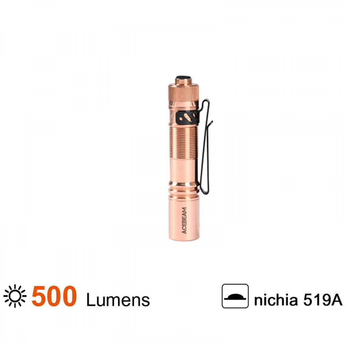 Pokelit AA CU Copper Nichia 519A High CRI90 LED 500 Lumens Flashlight boatyardmalaysia