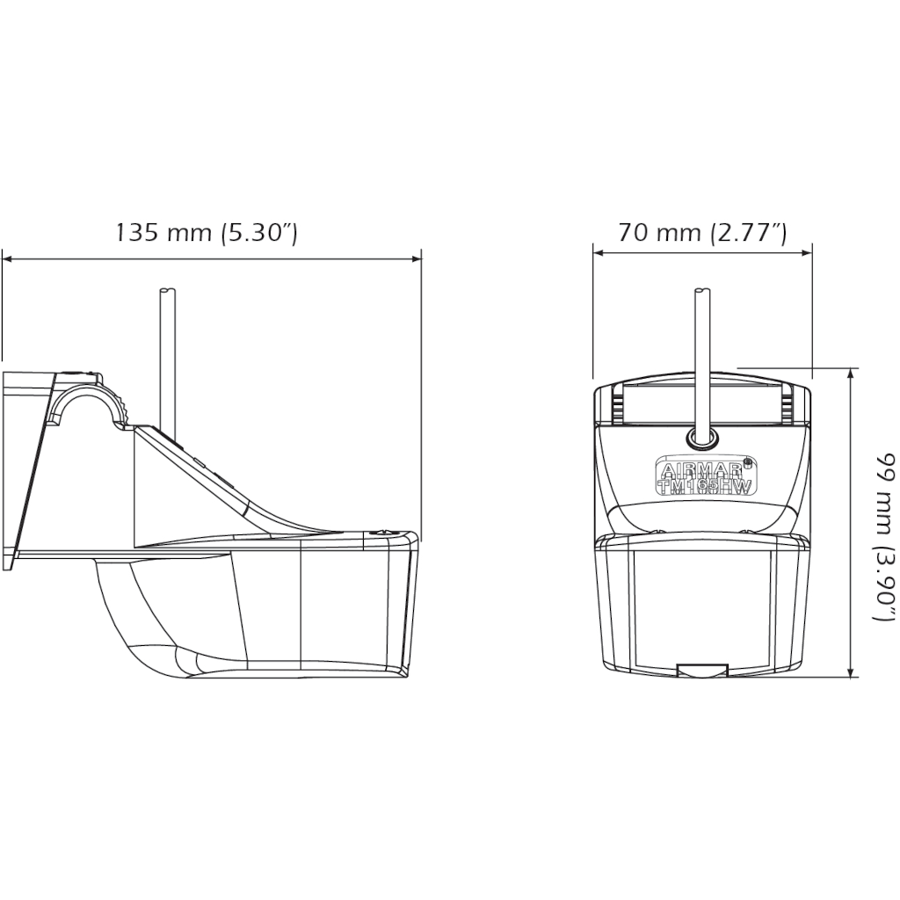 TM165HW Chirp High Wide 600w Transom Mount Transducer - Requires Adapter Cable boatyardmalaysia