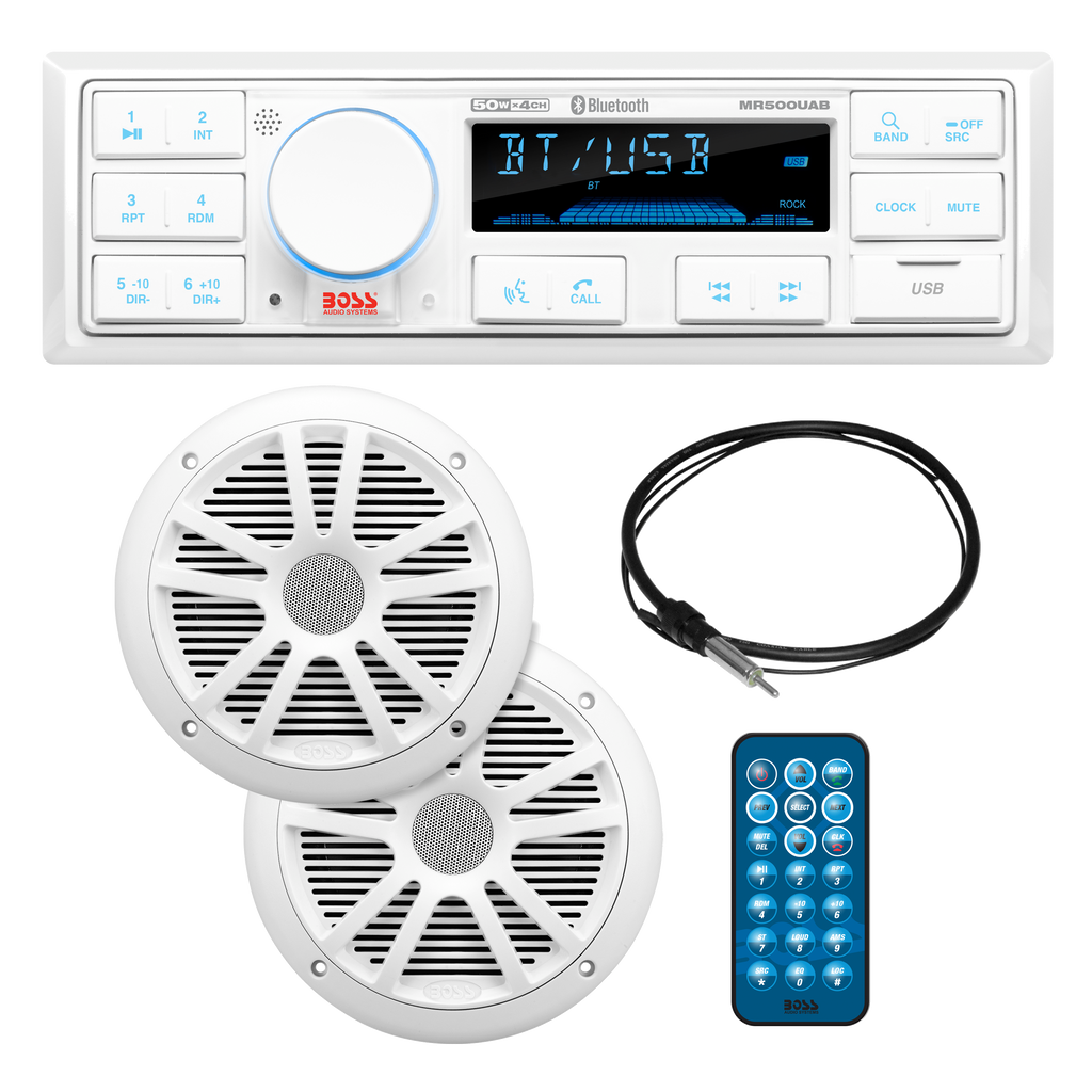 Boss Audio Boss Audio Mck500wb.6 Package W/ Mr500uab 2 Mr6w Speakers - Boatyard Malaysia