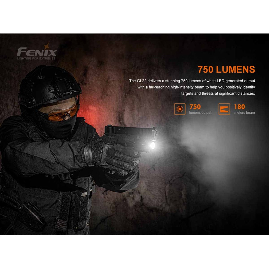 Fenix GL22 Tactical Weapon Light with Red Laser Sight boatyardmalaysia