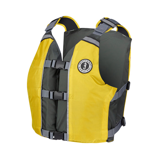 Mustang APF Foam Vest Yellow Grey boatyardmalaysia