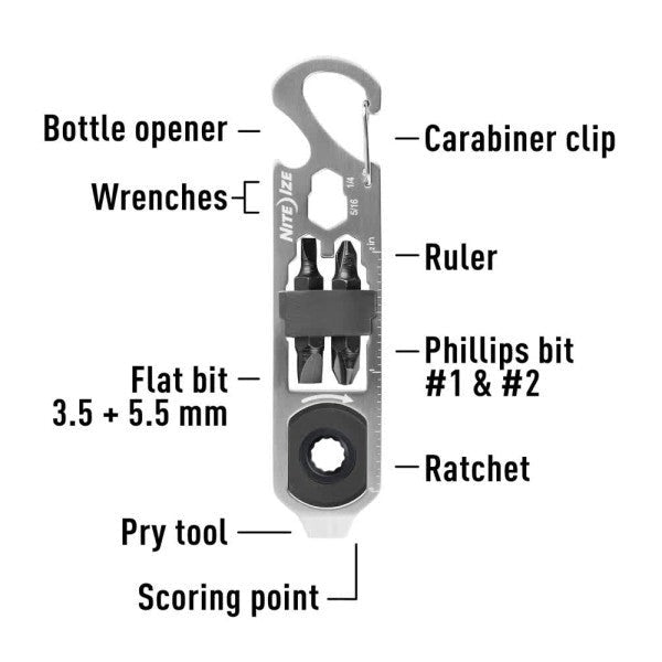 NITE IZE DOOHICKEY RATCHET KEY TOOL KMTRT-11-R3 boatyardmalaysia