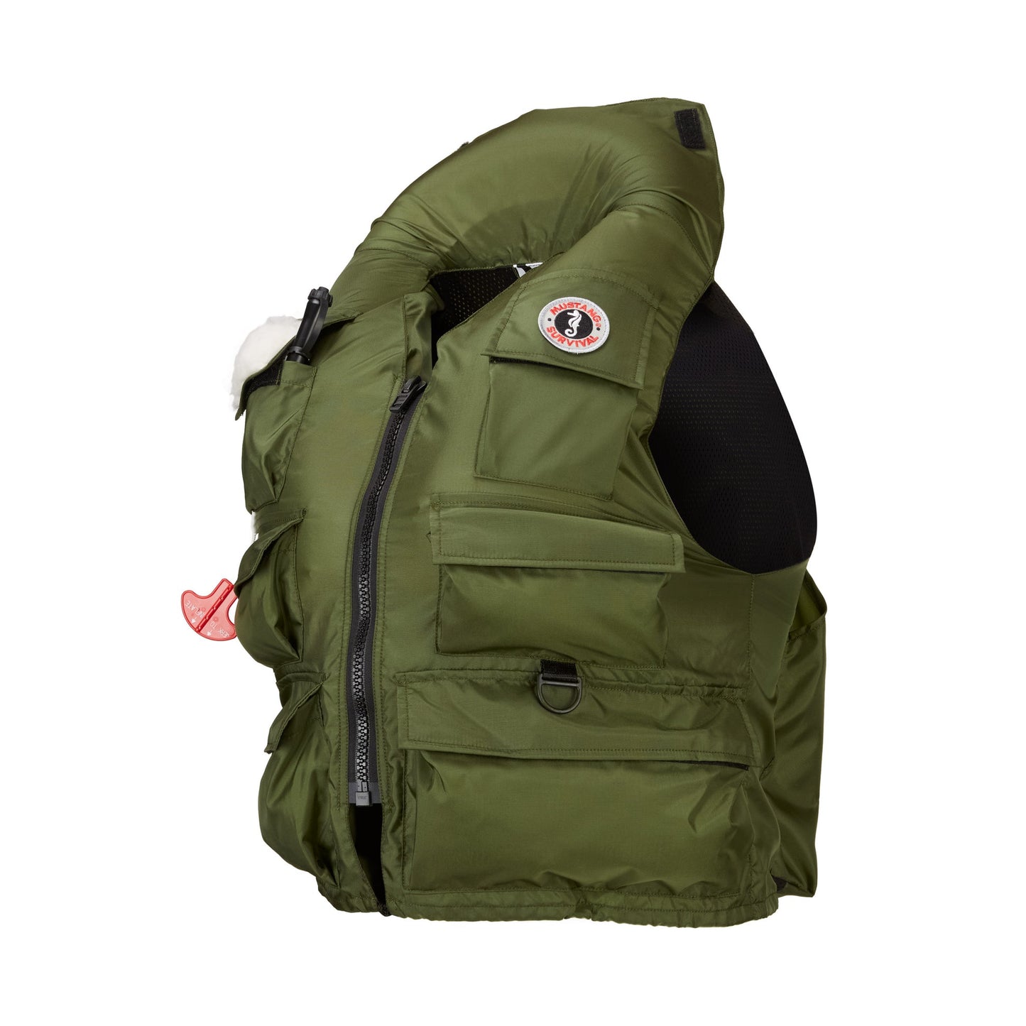 Mustang Manual Inflatable Fisherman'S Vest L Olive