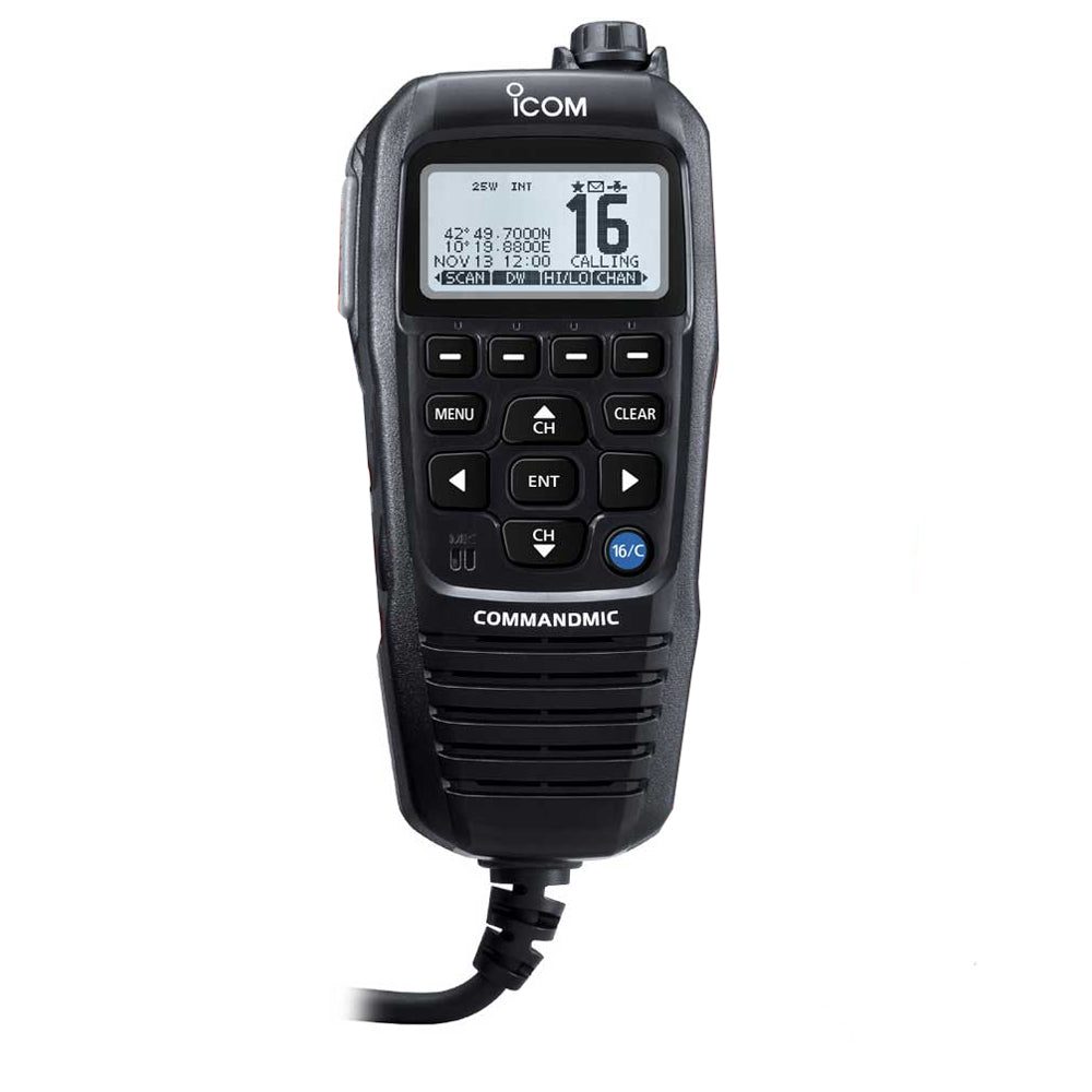 ICOM ICOM COMMANDMIC IV With White Backlit LCD In Black - Boatyard Malaysia