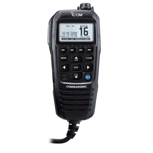 ICOM COMMANDMIC IV With White Backlit LCD In Black boatyardmalaysia