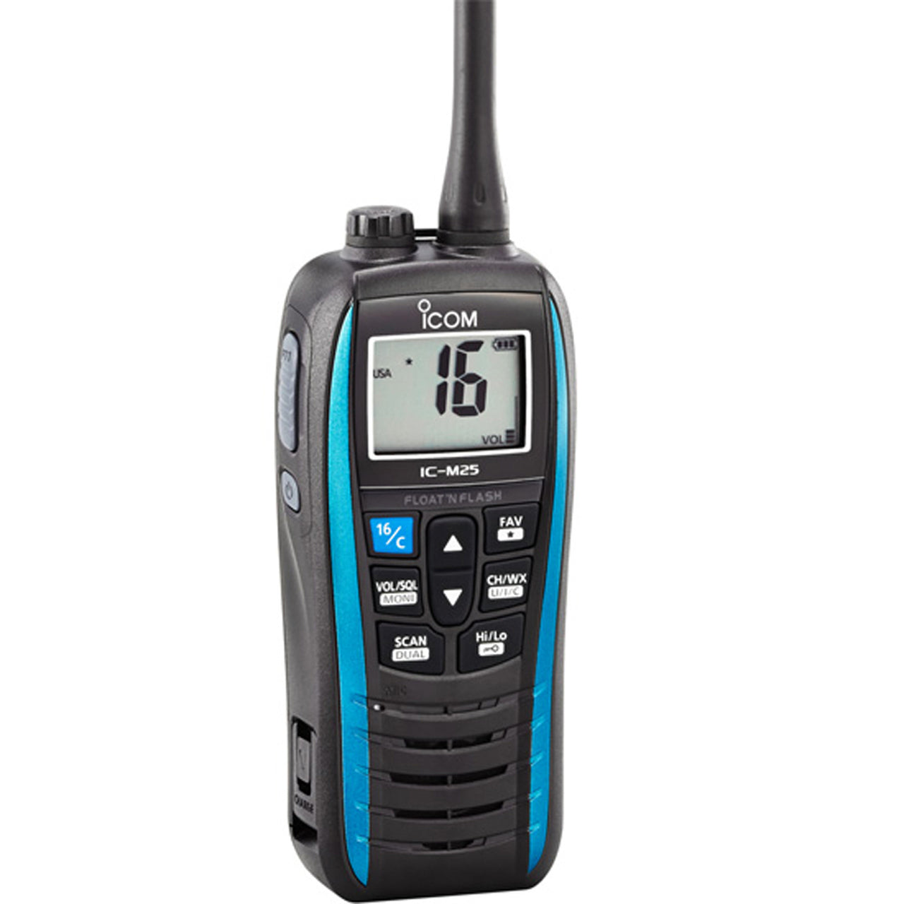 ICOM M25 5W Floating VHF In Marine Blue boatyardmalaysia