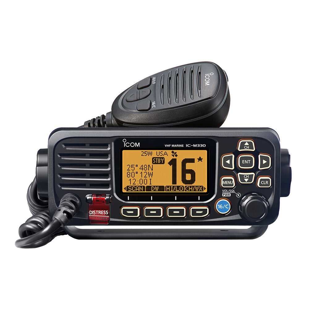 ICOM M330 Black Compact VHF Radio boatyardmalaysia