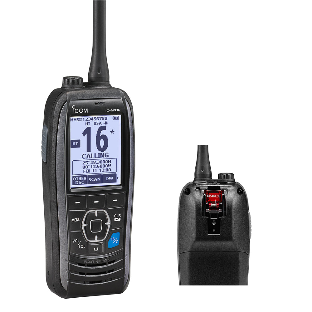 ICOM ICOM M93D Handheld VHF W/ GPS & DSC - Boatyard Malaysia