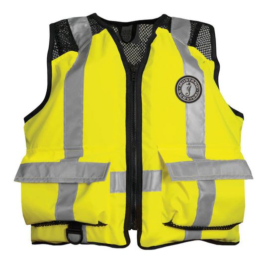 Mustang High Visibility Industrial Mesh Vest L/XL