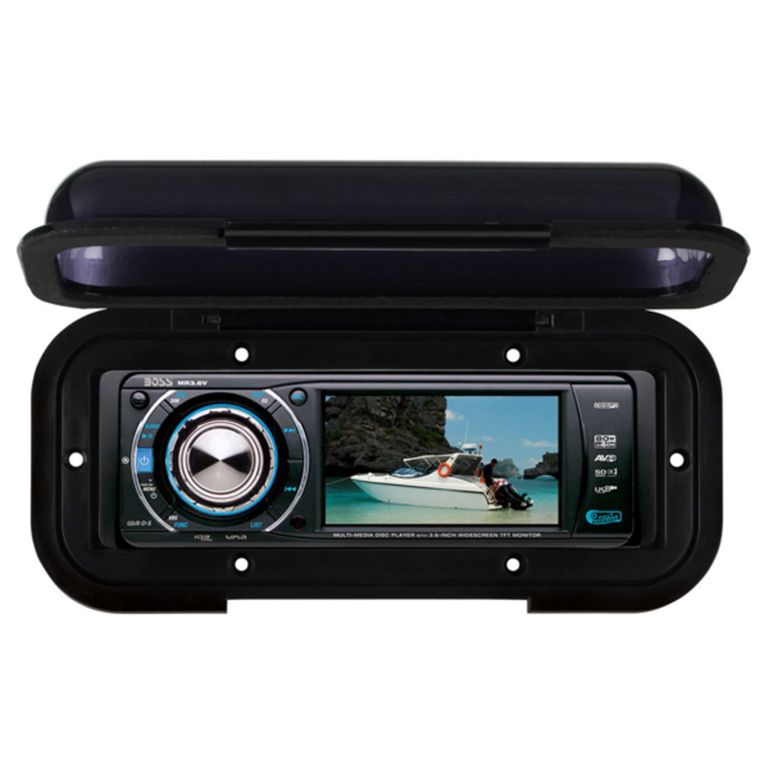 Boss Audio MRC5B Universal Radio Cover Black - Boatyard Malaysia