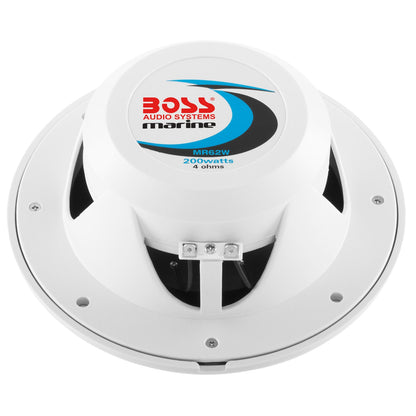 Boss Audio Mr62w 6.5" 2-way 200w Marine Full Range Speaker