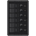 Blue Sea System Contura Circuit Breaker Switch Panel with USB Charger - 5 Position - Boatyard Malaysia