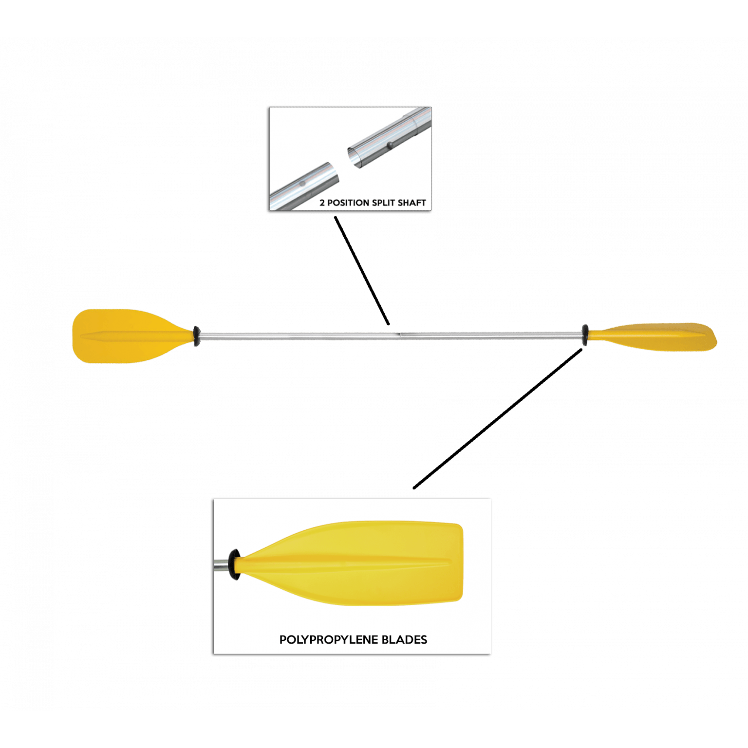 Oceansouth Economy Kids Kayak Paddle Split Shaft - Boatyard Malaysia