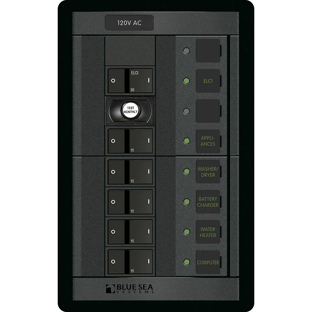 Blue Sea System Panel 360 120VAC - Boatyard Malaysia