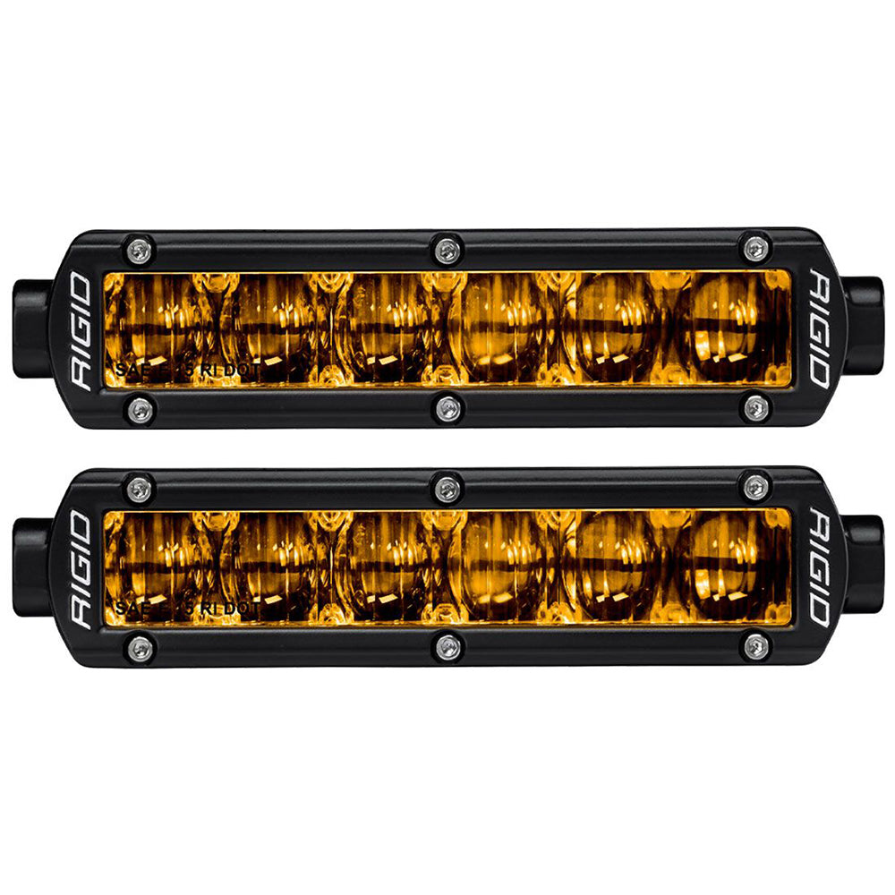 Rigid Industries SR-Series Pro Dot/SAE J583 6Inch Fog Light Selective Yellow Surface Mount | Pair - Boatyard Malaysia