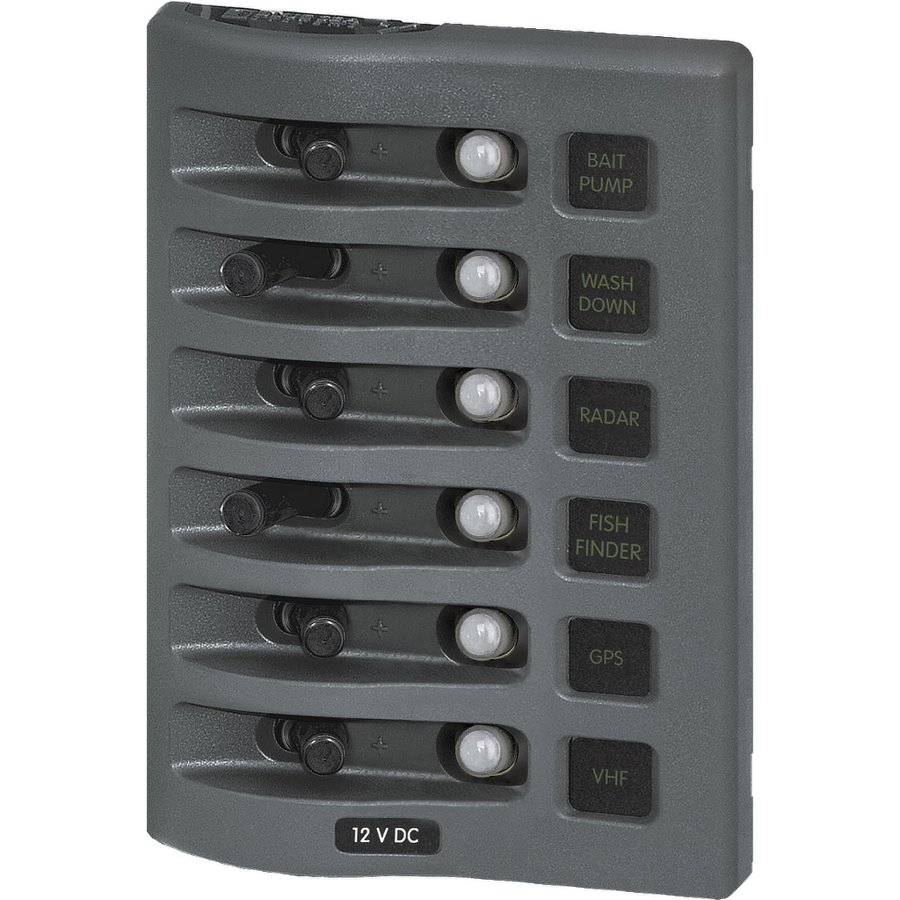 WeatherDeck® 12V DC Waterproof Circuit Breaker Panel boatyardmalaysia