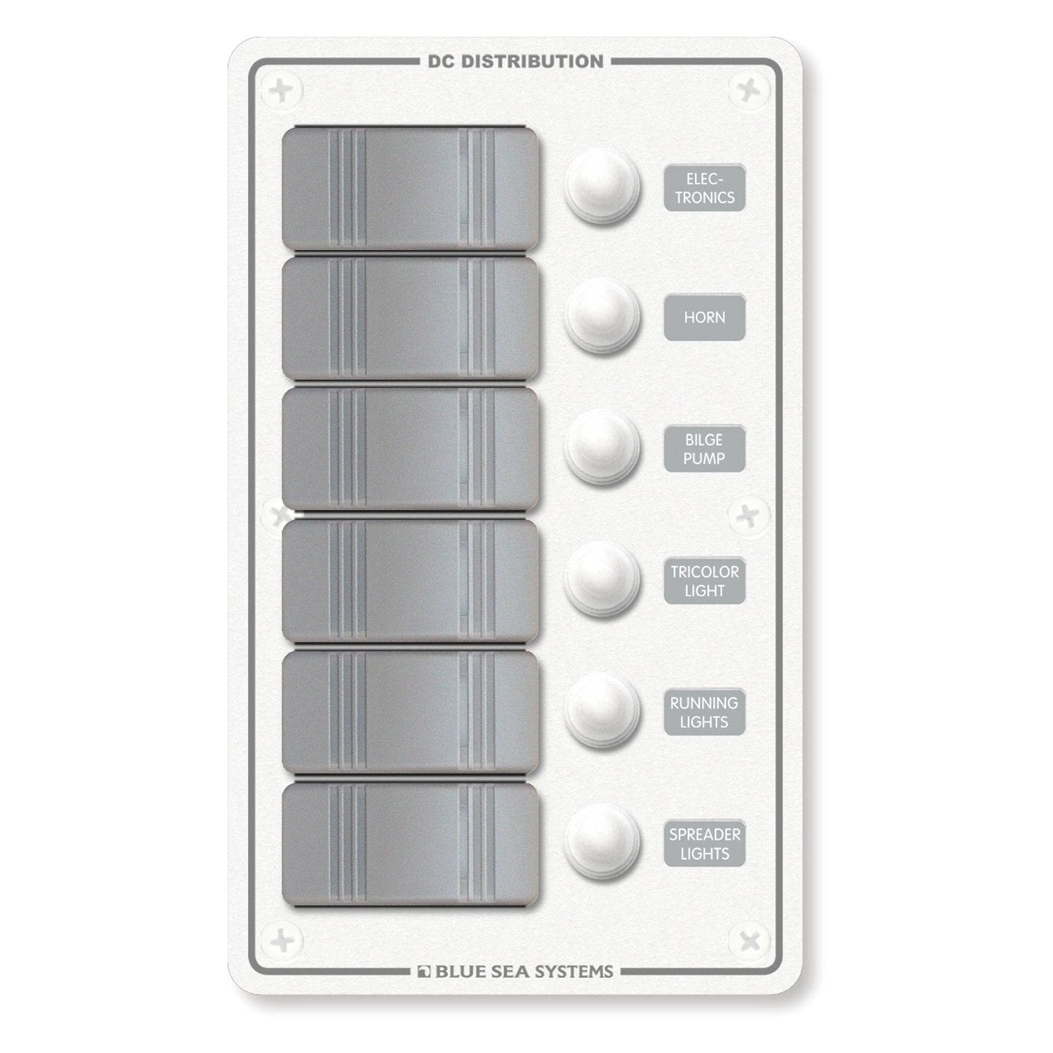Blue Sea System Contura Water Resistant 12V DC Circuit Breaker Panel - Boatyard Malaysia