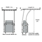 Oceansouth Heavy Duty T-Top Deck Mount - Boatyard Malaysia