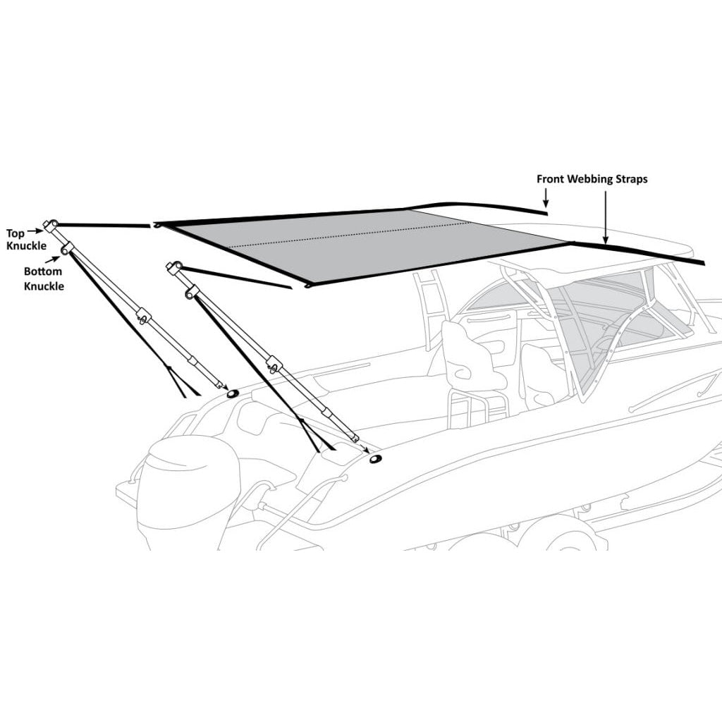 Oceansouth Hard Top Stern Shade Extension Kit - Boatyard Malaysia