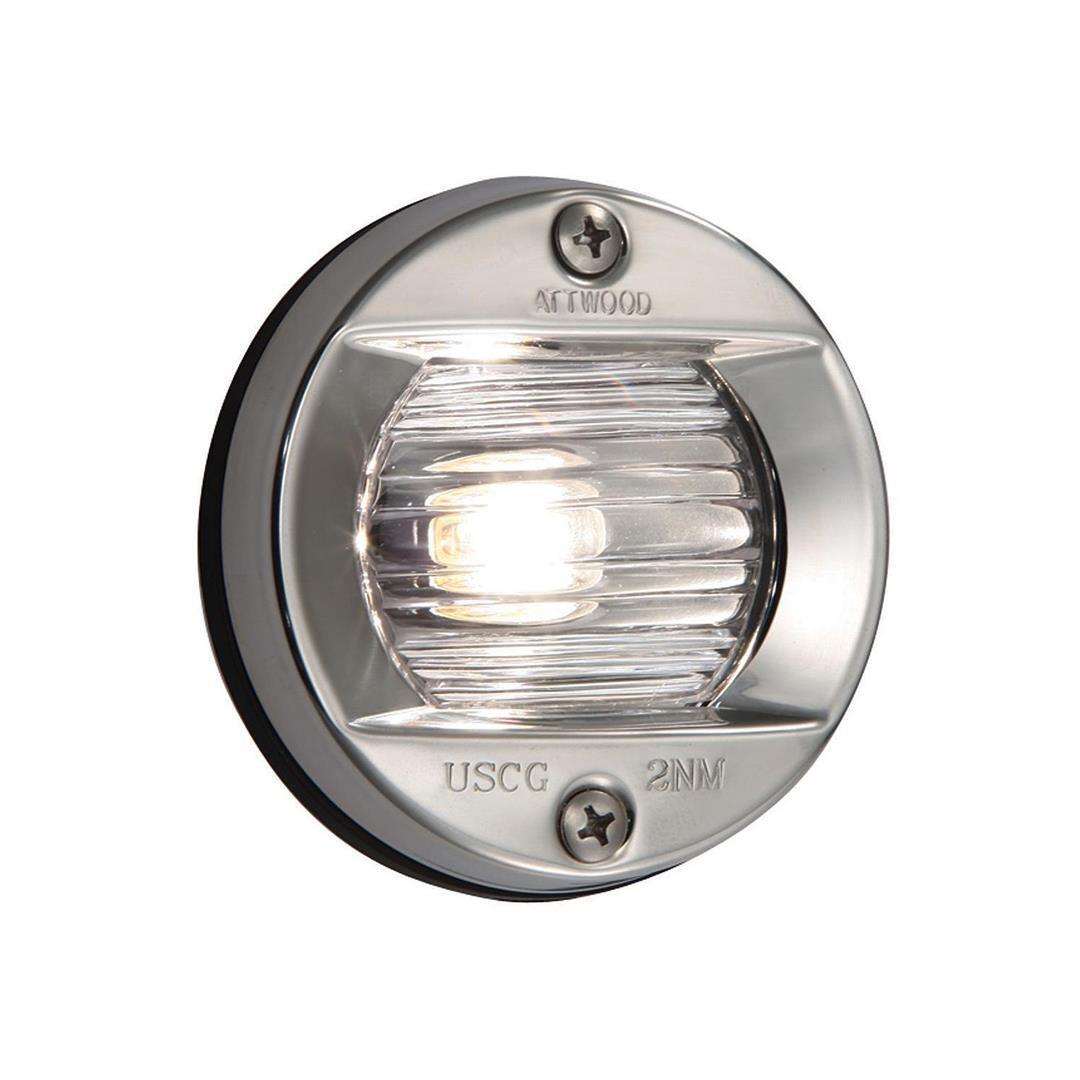 Attwood Stern Lights - Flush Mount Vertical Stainless Steel Flush Mount Transom Light - Boatyard Malaysia