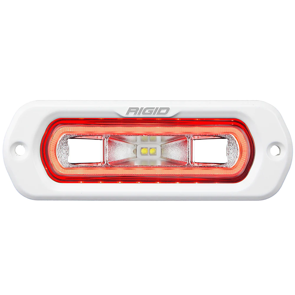 Rigid Industries SR-L Series Marine Spreader Pod Flush Mount Light White Halo - Boatyard Malaysia