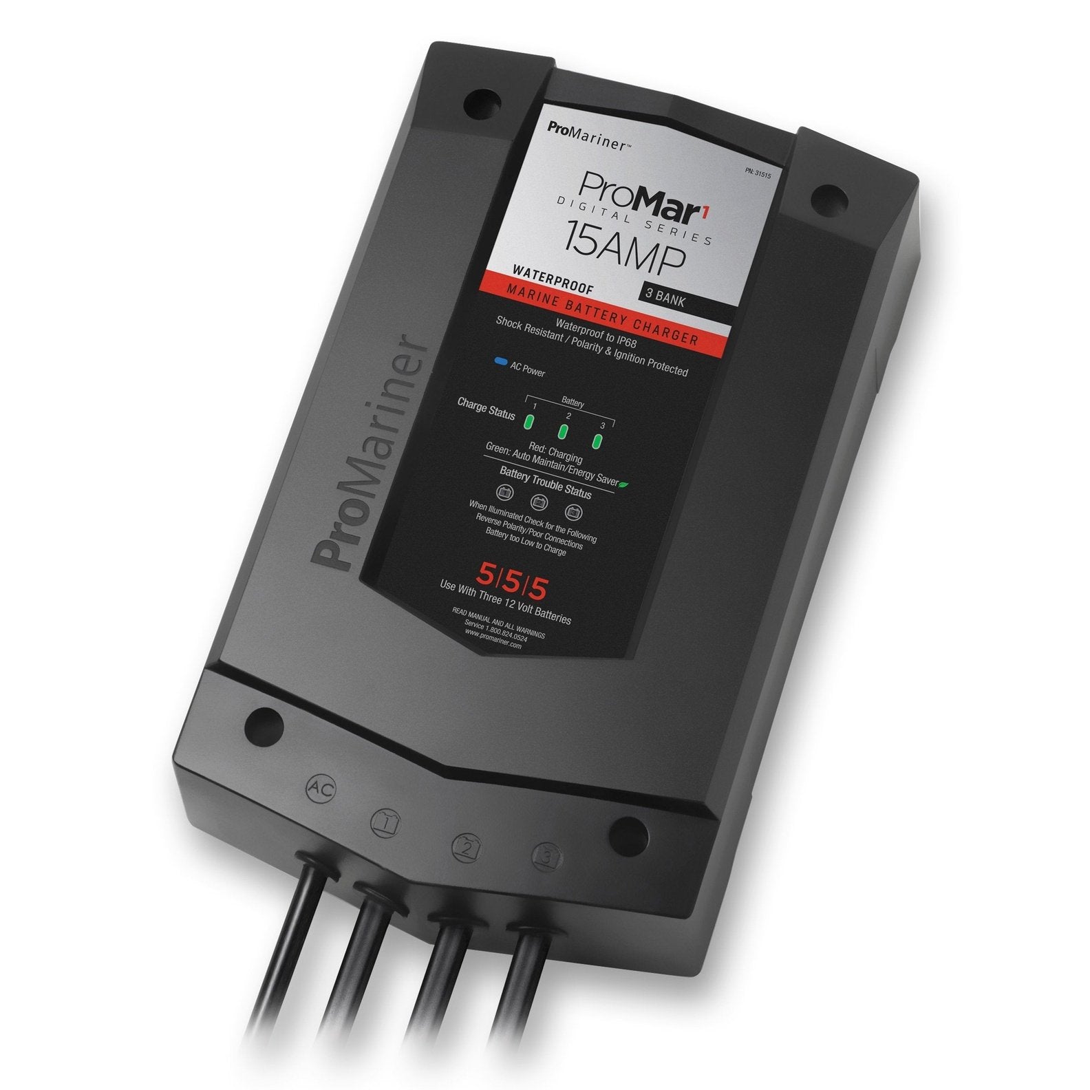 Promariner ProMar 1 Digital 15 Amp OE 3 Bank - Boatyard Malaysia