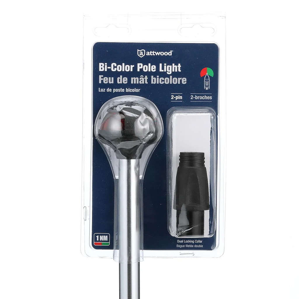 Attwood Pulsar 5090 Series 1-Mile Sidelights - Incandescent Bi-Color Stowaway - Boatyard Malaysia