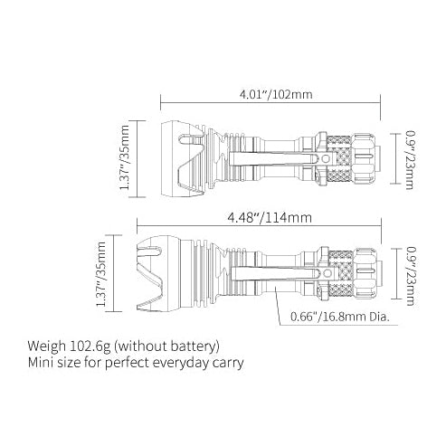 Striker Mini Titanium EDC Flashlight boatyardmalaysia