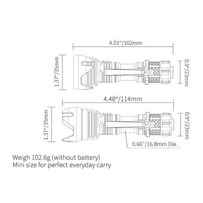 Striker Mini Titanium EDC Flashlight boatyardmalaysia