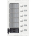 Blue Sea System Contura Circuit Breaker Switch Panel with USB Charger - 5 Position - Boatyard Malaysia