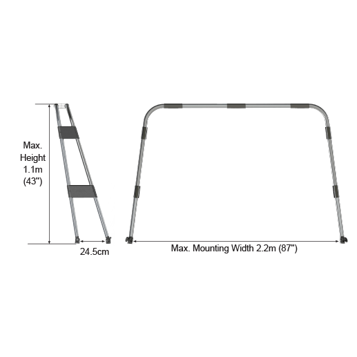 Oceansouth Boat Arch Stainless Steel - Boatyard Malaysia