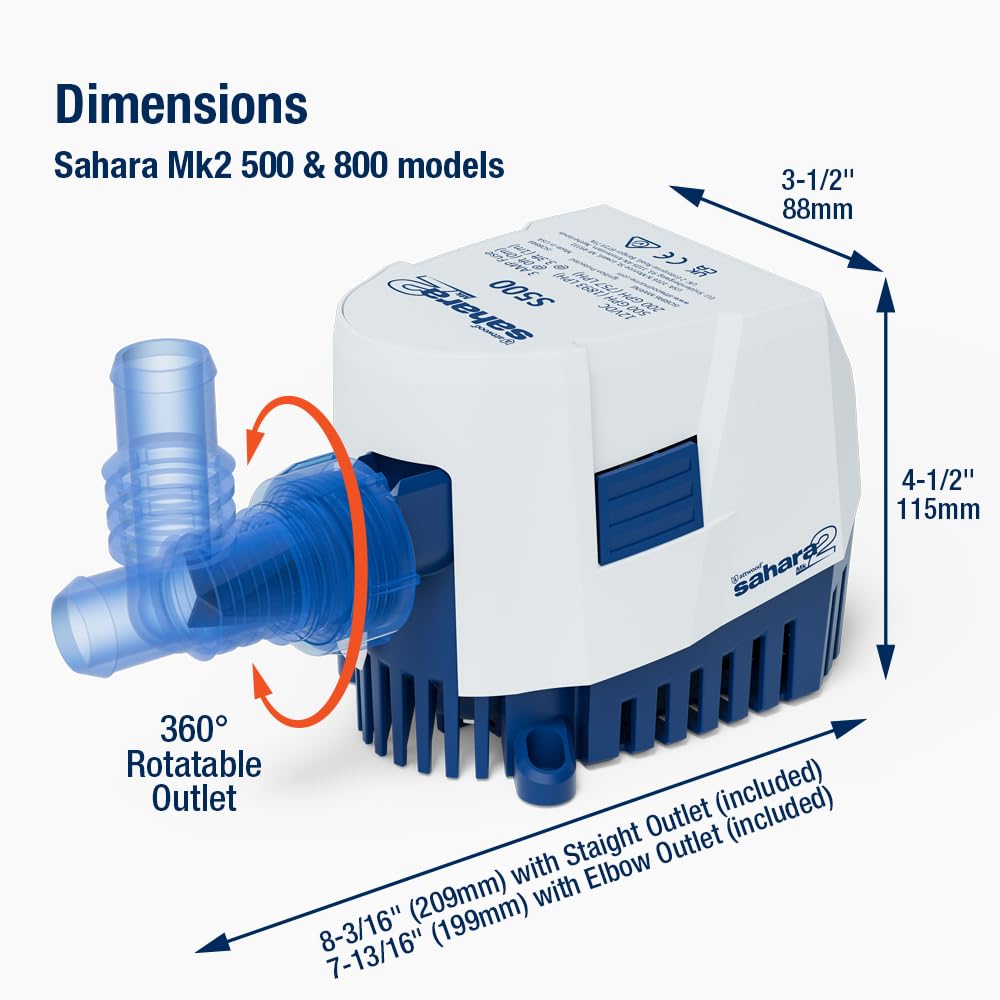 Attwood Sahara MK2 Automatic Bilge Pumps - Boatyard Malaysia