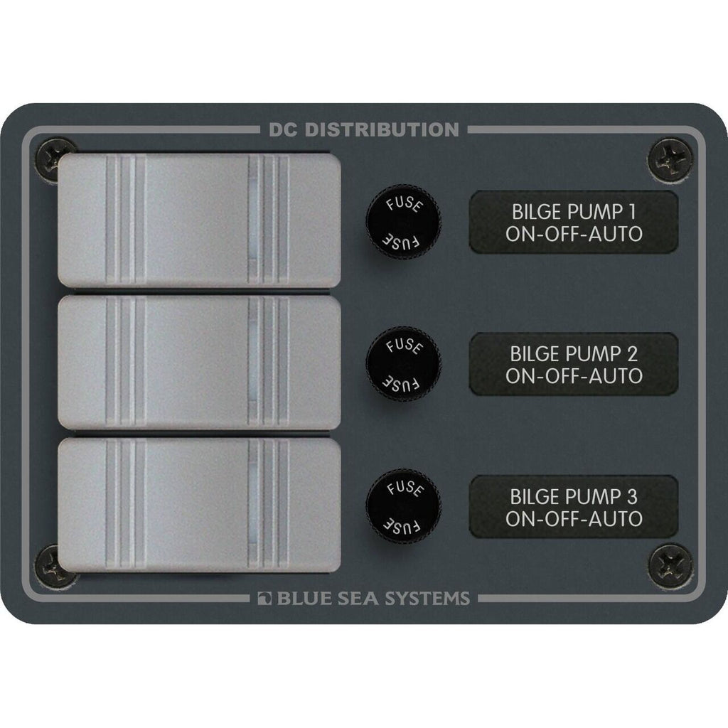Blue Sea System Contura Water-Resistant DC Panel - Bilge Pump Control - Boatyard Malaysia