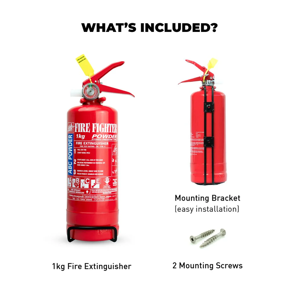 Fire Fighter 1kg Fire Extinguisher boatyardmalaysia