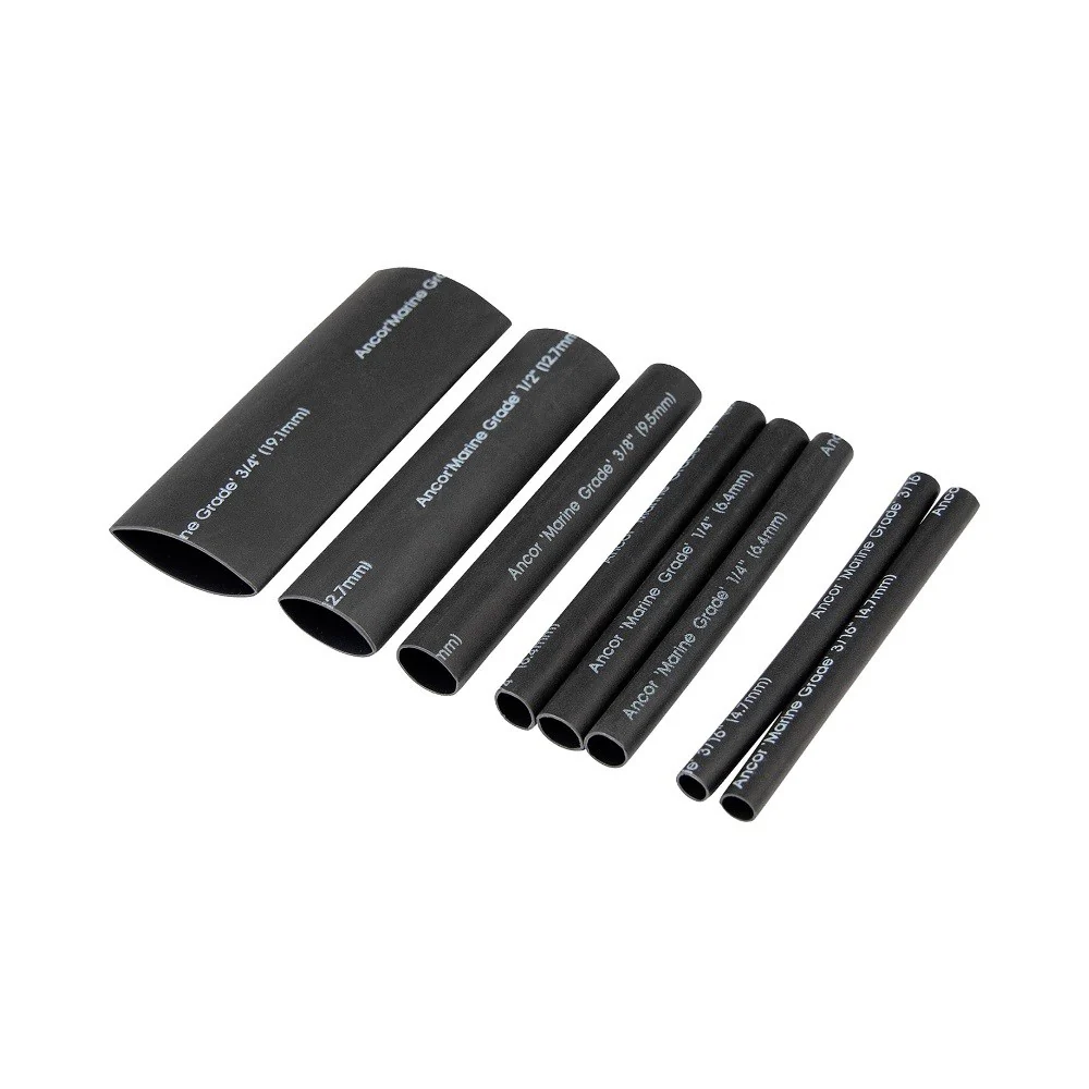 Ancor Heat Shrink Kit 3" Black 20 - 2/0 AWG 8 Pack - Boatyard Malaysia